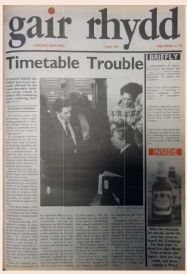 An archived Gair Rhydd issue from May 1989