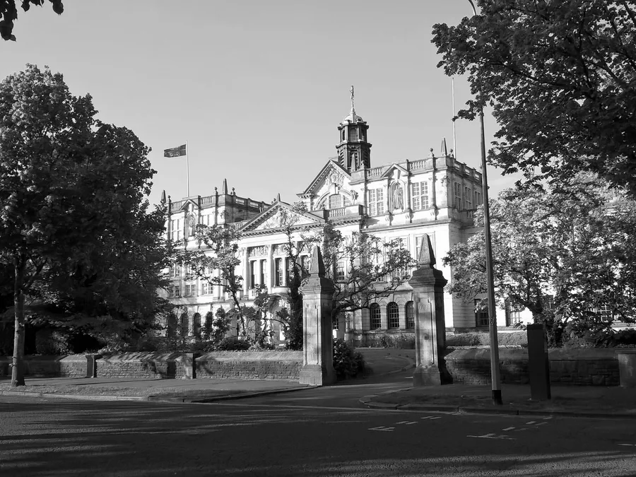 Cardiff University’s Main Building seen through the trees